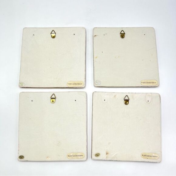 Four Decorative Square Wine Themed Rustic Wall Art Pieces Kitchen Room Decor - Picture 2 of 9